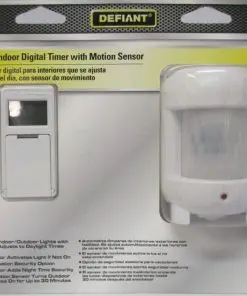 Defiant Daylight Adjusting Indoor Digital Timer with Motion Sensor