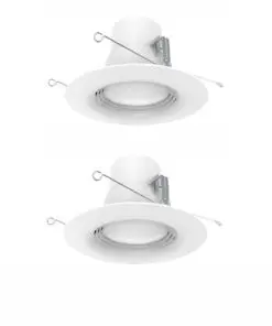 2-PACK EcoSmart 6 in. White LED Recessed Trim DL-N35A13FR1-27 w/ Bluetooth