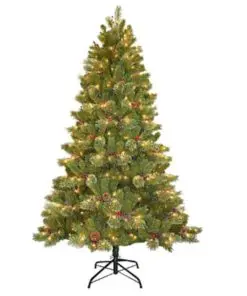 Pre-Lit 7.5 ft. Cashmere Cone and Berry Decorated Christmas Tree with 550 Lights