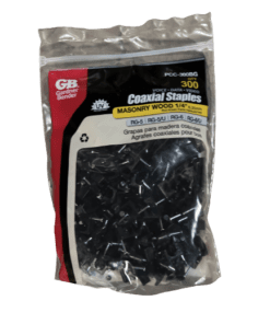 3000-PACK Gardner Bender 1/4" Plastic Non-Insulated Cable Coax Staples PCC-300BG