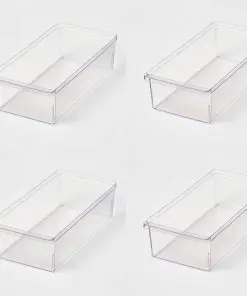 4-PACK 7"W X 14.5"D X 4"H Plastic Kitchen Organizer - Made By Design