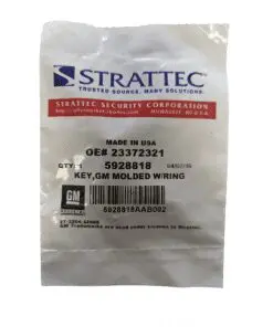 5-PACK Strattec GM Key w/ Ring Uncut Blank 23372321
