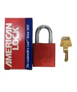 American Lock KD Red Padlock Keyed Different A1205RED
