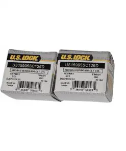 2-PACK - US LOCK Knob/Deadbolt Cyl. Universal SC1 KEYWAY CHROME KD