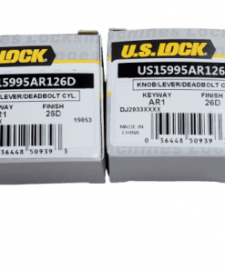2-PACK US Lock Chrome Padlock Cylinder - US15995AR126D