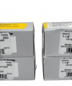 4-PACK US Lock Rim Cylinder Solid Brass LA Keyway Chrome KA2