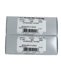 2-PACK US Lock Rim Cylinder Solid Brass GA Keyway Chrome KA2