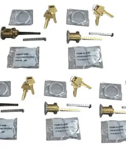 5-PACK US Lock Rim Cylinder Solid Brass SC Keyway Chrome KA2 - U013987