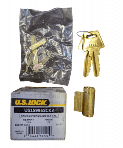 2-PACK US Lock US15995SCK3 Knob / Lever / Deadbolt Cylinder SCK Keyway