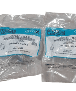 2-PACK CompX Drawer Lock in Bright Brass with 2 Keys - C8705-C346A-3