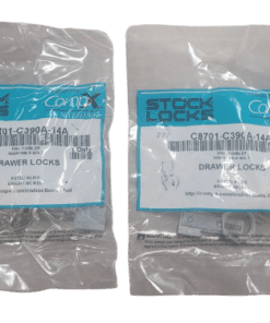 2-PACK COMPX C8701-C390A-14A-KA Disc Drawer Lock in Bright Nickel
