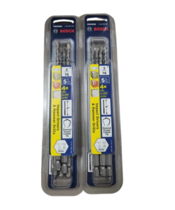 2-Pack Bosch 5 PC. 3/16 In. X 6 In. Hex Shank Hammer Drill Masonry Bits LBHX0035