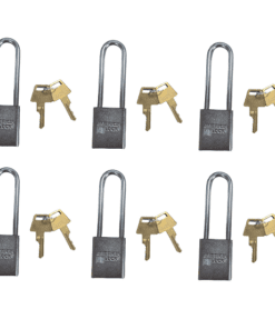 6-PACK American Lock Keyed Padlock 3/4 in Rectangle Silver A5102 KD