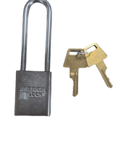 American Lock Keyed Padlock 3/4 in Rectangle Silver A5102 KD