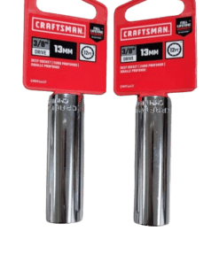 2-PACK Craftsman 13 mm x 3/8 in. drive Metric 12 Point Deep Socket