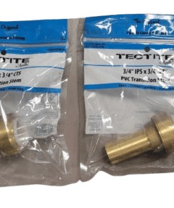 2-PACK Tectite 3/4" IPS Brass Push-Connect x 3/4" CTS Street Transition Adapter