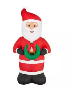 Home Accents Holiday 6.5 Santa Christmas Inflatable with LED Lights