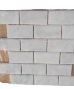 5-PACK MSI Greecian White Beveled 12" x 12" Polished Marble Mosaic Tile