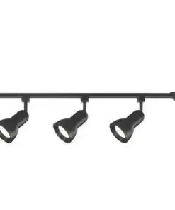 Hampton Bay 4 ft. 3-Light Black Integrated LED Linear Track Lighting Kit