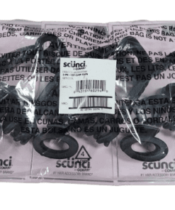 3-PACK Scünci Assorted Styles Claw Clips in Matte Black [3pcs]