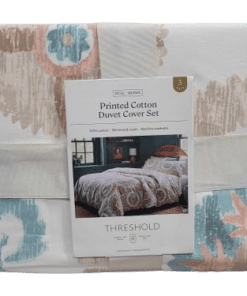 Threshold - Full/Queen Boho Suzani Print Duvet Cover and Sham Set Ivory/Light Teal Blue