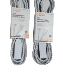 HDX 10 ft. 16-Gauge/2 White Braided Extension Cord