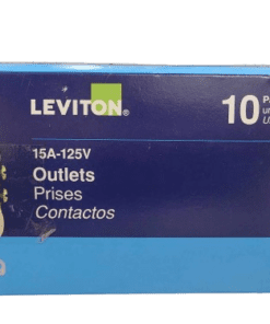 10-PACK Leviton 15-Amp Residential Grade Grounding Duplex Outlet in Ivory