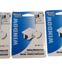 3-PACK Prime-Line Aluminum, White Finish, Sliding Window Security Lock (4-pack)