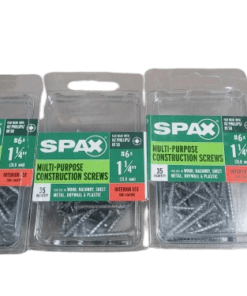 3-PACK SPAX Screws 1" Zinc Phillips/Square Flat Head Screws [QTY 20]
