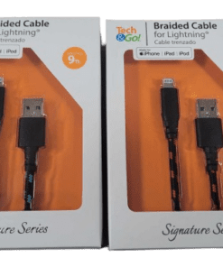 2-PACK Tech&Go 9 Ft. Braided USB to Lightning in Multi-Color