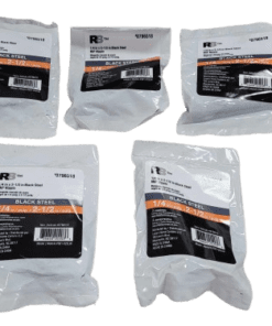 5-PACK STZ Industries Nipple 1/4" MIP each X 1/4" D MIP Black Steel 2-1/2" L