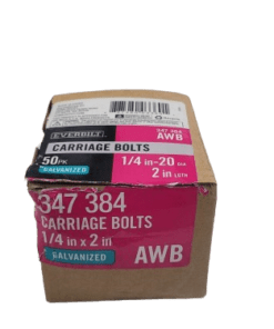 Everbilt 1/4 in.-20 x 2 in. Galvanized Carriage Bolt (50-Pack)