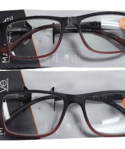 2-Pack Magnifeye Black and Orange Ombre Sunglasses
