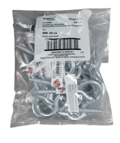 20-PACK National Hardware Ceiling Hook #3 4-1/8" Zinc Plated Steel N220-509