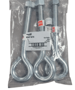 3-PACK National Hardware N347-674 Eye Bolt With Nut 5/8 By 8 Inch