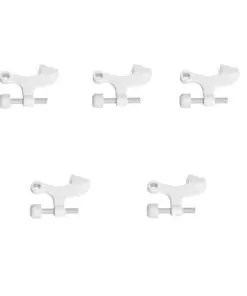 5-PACK National Hardware N279-711 Contoured Hinge Pin Door Stop in White