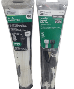 2-PACK Commercial Electric 4 in. 8 in. Standard Cable Tie 200 Combo Pack