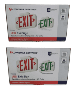 2-PACK Lithonia Lighting Contractor Select Integrated LED White Exit Sign