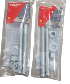 2-PACK Hilti 1/2" x 7" 1 Long Thread Concrete Wedge Anchor (2-Pack)