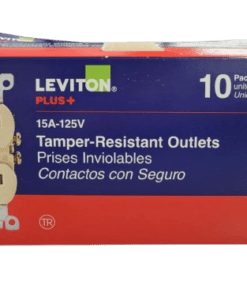 10-PACK Leviton 15-Amp 125-V Duplex Outlet/Receptacle In Ivory T5320-IMP