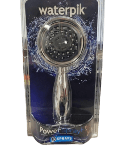 Waterpik 3-Spray 3.3 in. Single Wall Mount Low Flow Handheld Shower Head in Chrome