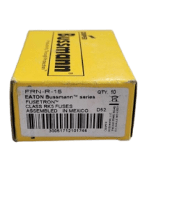 10-PACK Cooper Bussmann FRN Series Brass 15 Amp 250-Volt Time Delay Fuse