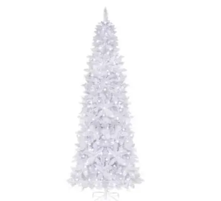 VEIKOUS 7.5 ft. Pre-Lit LED Slim Artificial Christmas Tree