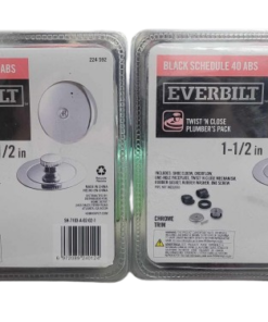 2-PACK Everbilt Twist and Close 1-1/2" Plumbers Kit in Chrome