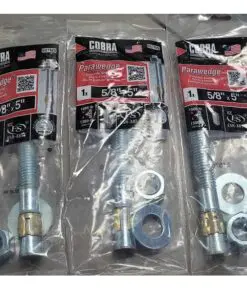 3-PACK Cobra Anchors 5/8 in. x 5 in. Parawedge Anchor