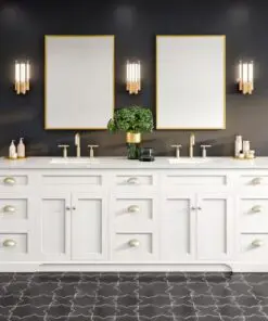 Eviva Epic 96 in. Double Sink White Bath Vanity with White Carrara Quartz Top