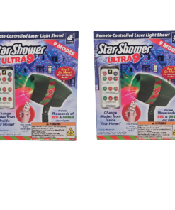 2-PACK Star Shower Ultra 9 Holiday 9-Pattern Christmas Projector Light w Remote