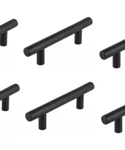 10-PACK Design House Hollow Bar 3" Matte Black Drawer Pull