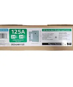 Siemens 125 Amp 24-Space 24-Circuit Indoor Main Breaker Load Center SN2424B1125
