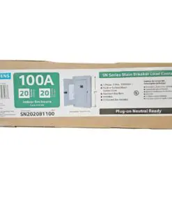Siemens 100 Amp 20-Space 20-Circuit Indoor Main Breaker Load Center SN2020B1100